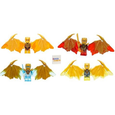 LEGO Ninjago Crystalized Golden Dragon Combo komplekts: Kols Džejs Zeins un Kai mini figūriņas ar ieročiem