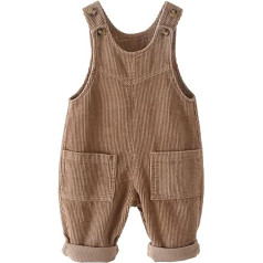 Panegy Baby Cord Dungarees, brīvas, vienkāršas lencēm Dungarees bikses, mīkstas retro viengabala pogas bikses ar krūšturi, kopējais apģērbs jaundzimušā dungarees pavasara rudenim