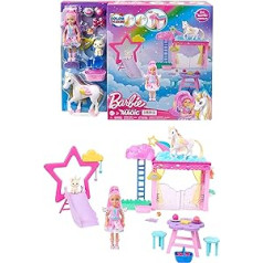 Barbie A Hidden Magic Chelsea Doll and Baby Pegasus Playset with Stable, Slide, Rain Shower, Accessories, for Children from 3 Years, HNT67