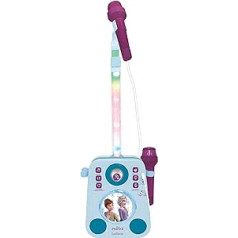 Lexibook K140FZ Disney Frozen Elsa apgaismots skaļrunis ar 2 mikrofoniem, demonstrācijas dziesmas, MP3 spraudnis, zils/purpursarkans