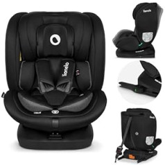 LIONELO Bastiaan i-Size Child Seat from Birth 0-36 kg Isofix Top Tether 360 Degree Rotatable Backward Forward Side Protection 5-Point Seat Belt Dri-Seat (Black Carboon)