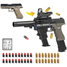 Bērnu rotaļu pistole ar piederumu komplektiem, Foam Blaster rotaļu pistole ar 20 mīkstām putām, bērnu rotaļu pistoles brīvā dabā (klasiskā)