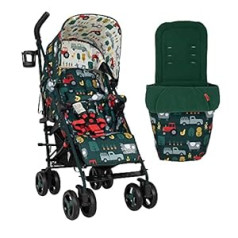 Cosatto Supa 3 Buggy with Footmuff - Lightweight Pram, From Birth up to 25 kg - Lightweight & Compact with Umbrella Folding, Large Basket, Drink Holder (Old Macdonald)
