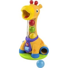 Bright Starts Spin & Giggle Giraffe Ball und Popper Musikalisches Aktivitätsspielzeug, Alter 12 Monate +