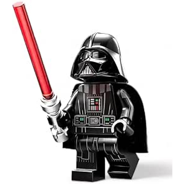 LEGO Star Wars Dārta Veidera mini figūriņa ar gaismas zobenu un īpaši melnu apmetni