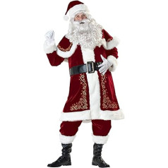 EOZY 9-Piece Santa Claus Costume Men's Santa Claus Costume Adult Santa Claus Cosplay Fancy Dress