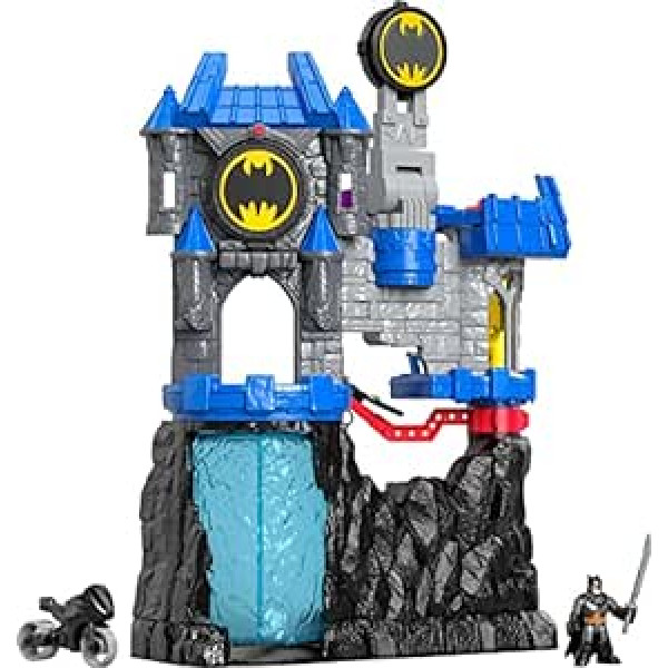 Fisher-Price Imaginext FMX63 — DC Super Friends divstāvu rotaļu komplekts, Veina muiža un Sikspārņa ala, kas paslēpta zem savrupmājas, rotaļlieta no 3 gadu vecuma