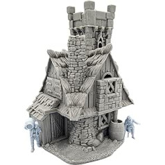 QP3D — Hemlock Cottage — fantāzijas reljefa ainava galda virsmām un RPG 28–32 mm miniatūras kara spēļu rekvizīti DnD D&D, 3D drukāšana un krāsošana