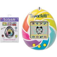 Tamagotchi 42879 Bandai, Gen 1, Candy Swirl with Chain, the Original Virtual Reality Pet, Multicoloured, 5 x 4.2 x 1.8 cm