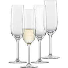 Schott Zwiesel šampanieša glāzes jums (4 komplekts), elegantas šampanieša glāzes ar putošanas punktu, trauku mazgājamā mašīnā drošas tritāna kristāla glāzes, ražots Vācijā (preces Nr. 121872)