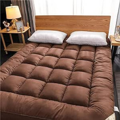 Dremdo Japanese Floor Mattress, Futon Mattress, Thick Tatami Mat, Sleeping Pad, Foldable Roll-Up Mattress, Japanese Thick Futon Mattress, Breathable Foldable Floor Bed, Brown, 120 x 200 cm