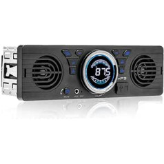 Weparticular 1 DIN Bluetooth automašīnas radio ar diviem skaļruņiem Universāls 1 DIN 12 V FM MP3 Bluetooth automašīnas radio, brīvroku ierīce, iebūvēta automašīnas stereo iekārta