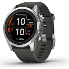 Garmin fenix 7s pro saules sudraba ss grafīta sporta pulkstenis