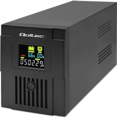 Qoltec nepārtrauktās barošanas līnijas interaktīva | monolīts | 2000va | 1200w | LCD | usb