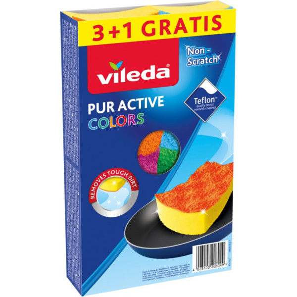 vileda pur active colours trauku mazgājamā mašīna 4 gab.