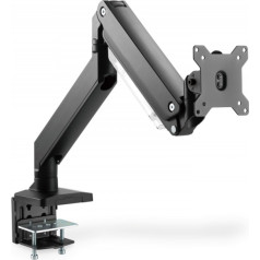 Single desk arm with clamp, 1xlcd, max. 35", max. load 15kg, with gas spring