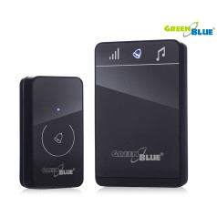 Greenblue wireless doorbell transmitter-receiver, 52 melodies, black touch, range 150m gb111b