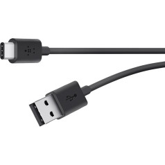 USB-a - usb-c kabelis 3m melns