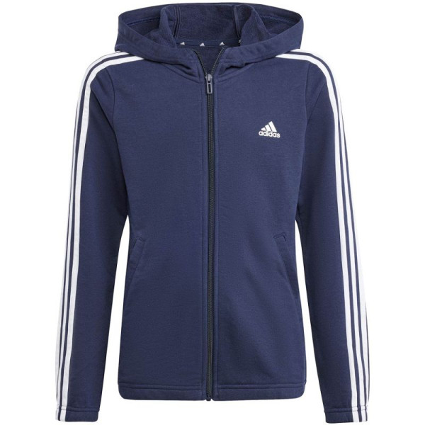 Adidas Essentials 3 svītru kapuce ar pilnu rāvējslēdzēju Jr IB1667 / 152 cm