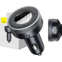 Baseus CCLH-01 car charger and FM transmitter black