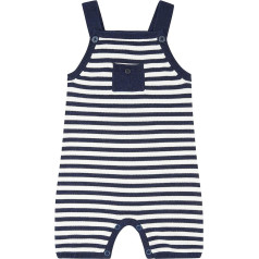 Sense Organics Luca Knitted Dungarees Short Baby Dungarees ar lencēm - Navy/Ivory Stripes, izmērs: 74