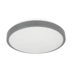 SELENE griestu lampa 2xE27, maks. 2x60W, mikroviļņu sensors, IP54, pelēks