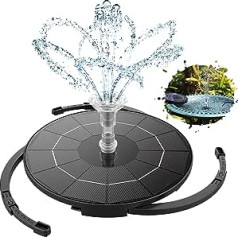 AISITIN Solar Powered Fountain 3.5W with 12 Nozzles Solar Pump Outdoor Bird Bath Aquarium Pond Garden Fountain