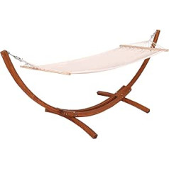 COSTWAY Wooden Hammock Frame with Hammock Stand Hanging Swing 313 x 115 x 120 cm Hammock Holder Load Capacity up to 120 kg