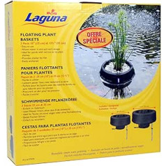 Laguna Pflanzschale schwimmend, 2er Set, Durchmesser 25 un 35cm, Schwarz