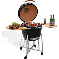 Syntrox Germany Kamado Karnado 1 Barbecue BBQ Charcoal Grill Trolley Stand Grill Smoker Oven