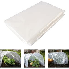 2x6m Heavy Duty Polythene Film 125µ/500g Extra Thick Plastic Film Clear Garden Polytunnel Tarpaulin Plastic Greenhouse Polytunnel