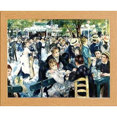 Renoir "BAL DU MOULIN DE LA GALETTE" Druka uz stikla priekšpuses 10" x 13,5"