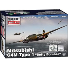 Minicraft modeļi 014746 1/144 Mitsubishi G4M, 1. tipa modeļa komplekts, modeļu veidošanas piederumi, daudzkrāsains