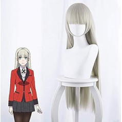 Kakegurui xx Momobami Ririka Cosplay parūka sievietēm 80 cm gara taisna anime parūka karstumizturīga sintētiska matu ballīte parūka Blo