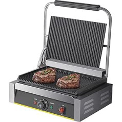 RUYICZB Panini Press Sandwich Maker, 2200 W, Kommerzieller Elektrischer Sandwichtoaster, Antihaftbeschichtetes Backgeschirr, Panini-Grill Für Die Küche, Temperaturkontrolle 122°F-572°F