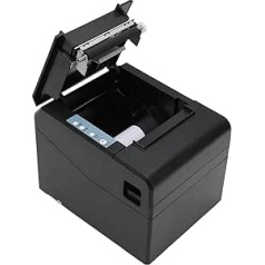 Lazmin112 80 mm-Thermodrucker, Kleiner USB-BT4.0-Thermo-Belegdrucker, Mini-Versandetikettendrucker, mit Automatischer Schneidevorrichtung, für Büro, Restaurant, Küchenlogistik, für Win