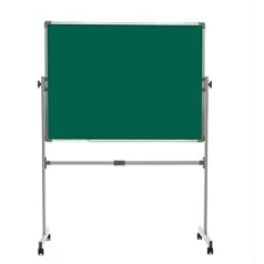 LOOQS Trocken abwischbare Tafel mit Ständer, doppelseitiges mobiles Whiteboard für Zuhause, Büro, Schule, 59,9 x 89,9 cm