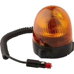 HELLA 2RL 009 506-301 Halogen-Rotating Beacon - Rota Compact - 12V - Yellow - Magnet Mount - Yellow - Cable: 600mm - Plug: DIN ISO 4165