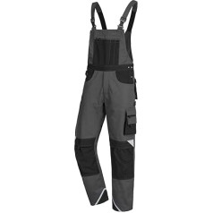 NITRAS Motion Tex Plus 7622 Cargo bikses - Dungarees for Work - Pelēka - 68, pelēka melna