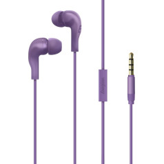 3.5 mm jack wired headphones, purple