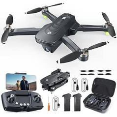 Holy Stone HS175D salokāms drons ar 4K kameru pieaugušajiem, RC kvadrokopteris ar GPS automātisko atgriešanos, Follow Me, Brushless Motor, Circle Fly, Waypoint Fly, Bezgalvas režīms, 46 minūšu garš lidojums