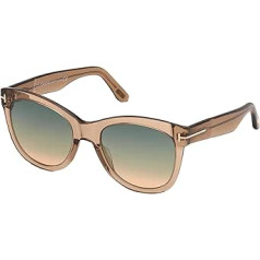 Tom Ford sieviešu saulesbrilles FT0870, spīdīgi gaiši brūnā/zaļā krāsā