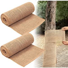 2 Rolls Hessian Cotton Wrap for Winter 20 x 24 cm Winter Proof Plant Tree Protector Trunk Protector Garden Hessian Fabric Plants Bandage Keep Warm and Moisturizing