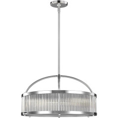 Licht-Erlebnisse ERVA griestu lampa vannas istabai Caurspīdīgs 6 spuldzes Regulējams IP44 Diametrs 54 cm
