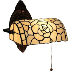 Uziqueif Vintage iekštelpu sienas lampa ar slēdzi, 10 collu Tiffany sienas lampa, iekštelpu sienas lampa, lasīšanas lampa, stiprinājums pie sienas, E27 sienas lampas apgaismojuma dekors