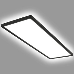 BRILONER Leuchten 7402-415 griestu apgaismojuma LED panelis īpaši plakans fona apgaismojuma efekts, neitrāli balts apgaismojums, 3000 lūmeni, melns 580 x 200 x 30 mm (G x P x A)