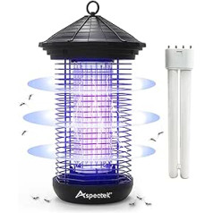 ASPECTEK Insektenvernichter Elektrischer Insektenfalle 20-W UV-Licht-Fliegenvernichter für Den Außen- und Innenbereich,Wasserdicht,Bis zu 1000 sq.ft.Inklusive 1 Glühbirne