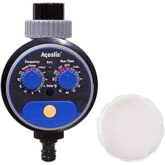 Aqualin dārza apūdeņošanas pulkstenis ar lodveida vārstu, ūdens datora atjauninājums, nav nepieciešams ūdens spiediens