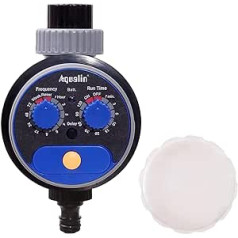 Aqualin Garden Irrigation Clock with Ball Valve, Water Computer Update, No Water Pressure Required