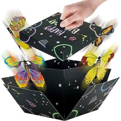 BOFUNX Surprise Gift Box with Flying Butterflies Explosion Box Pop Up Surprise Box for Birthday Wedding Graduation Party Decoration